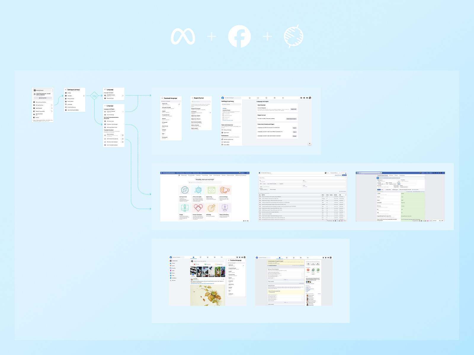 Before — existing language settings