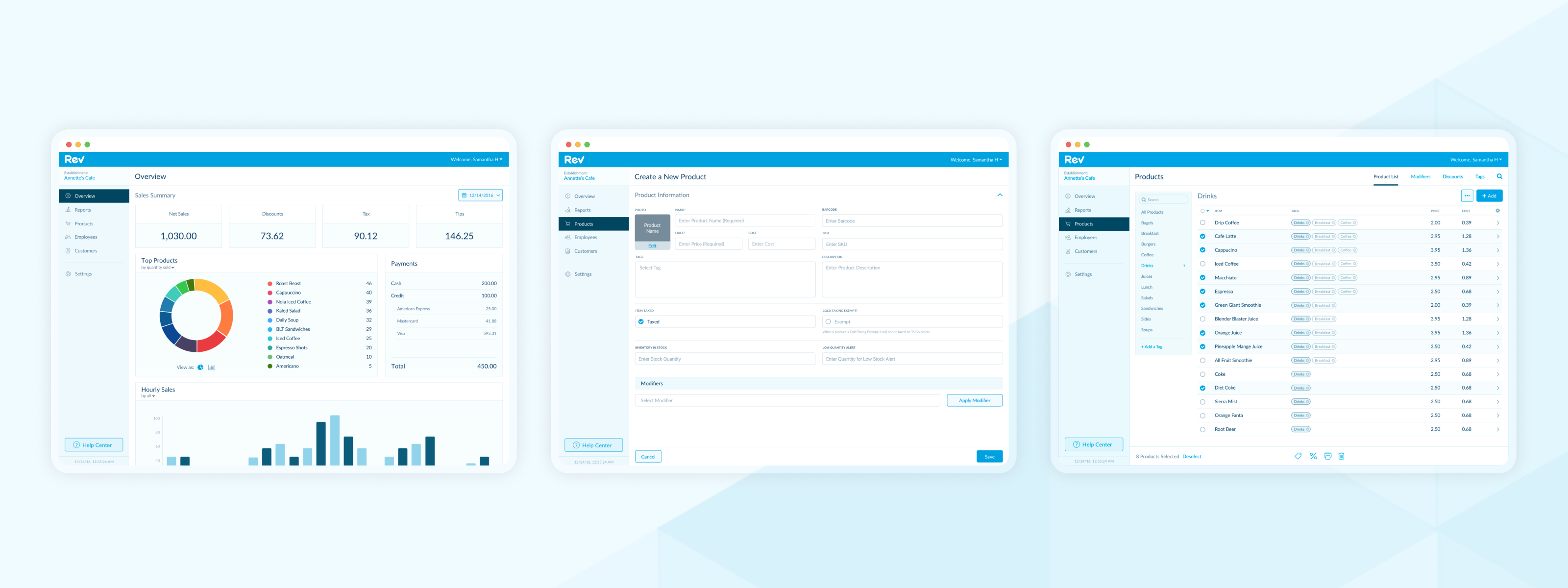 Revel Systems — shipped products